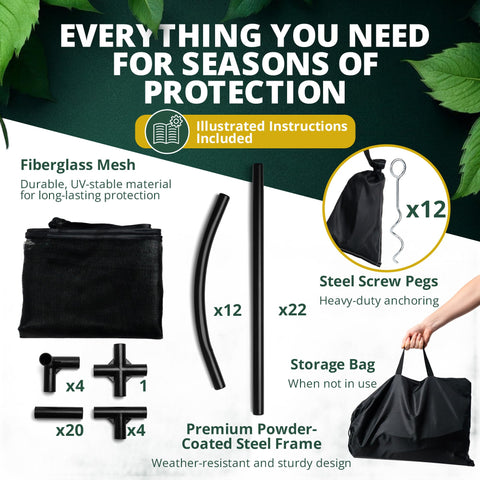 Grow Master double-stitched seams prevent tears during windy seasons