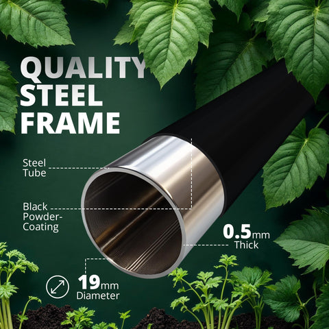 Grow Master inside-bed vertical design maximizes space for healthy plant growth