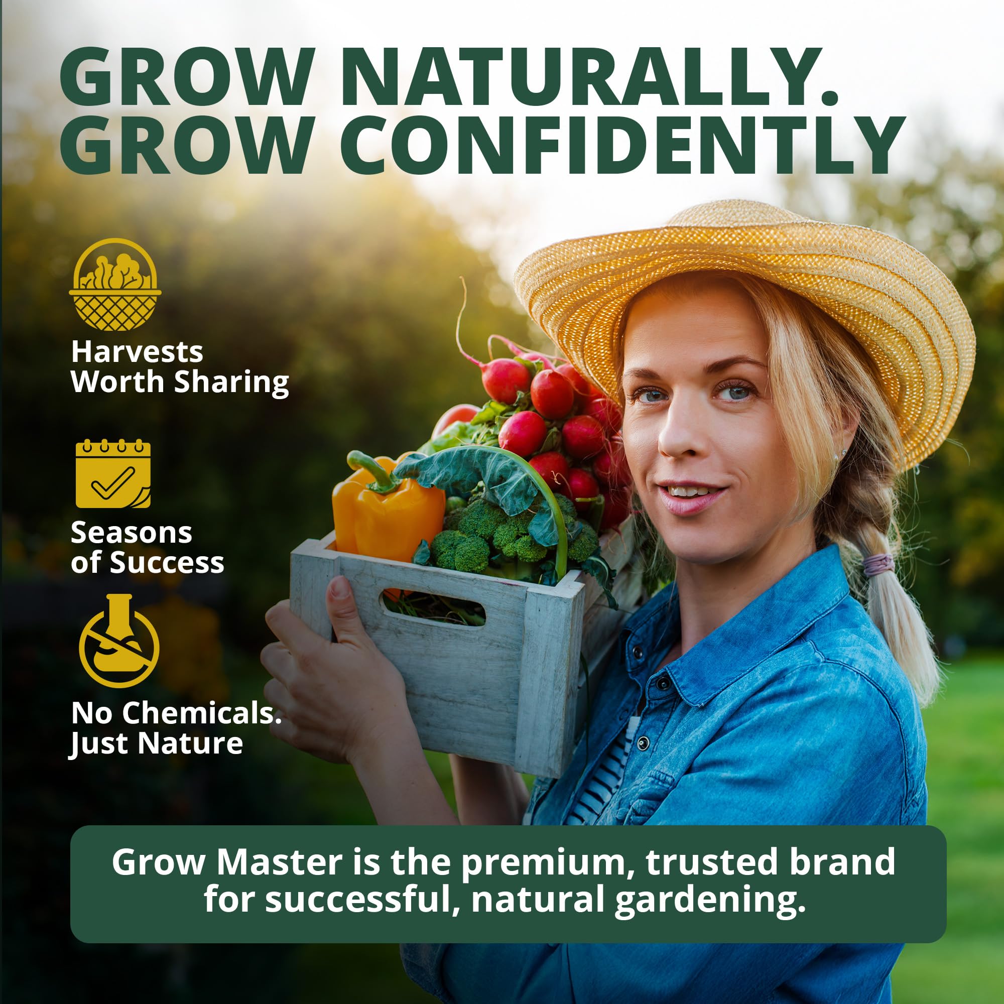 Grow Master storage bag included for tidy winter storage