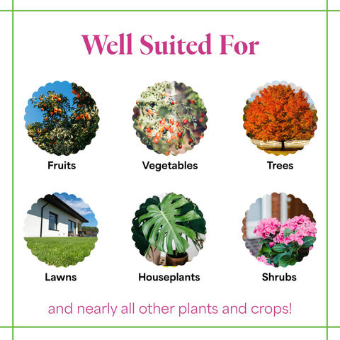 Grow More All-Season Plant Food dissolves easily in water for mixing.