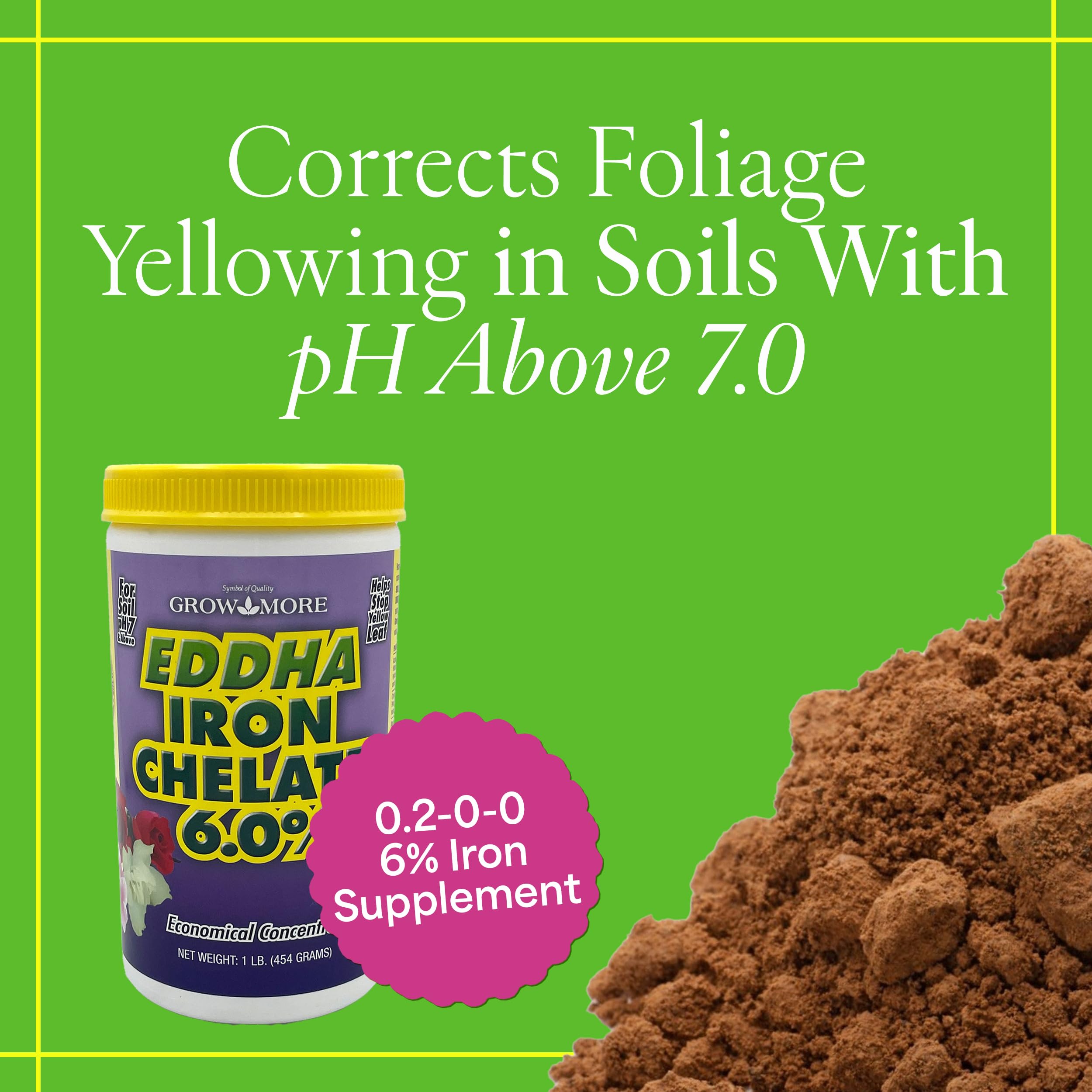 Grow More EDDHA Iron Chelate pour demonstrates easy mixing for fast uptake.