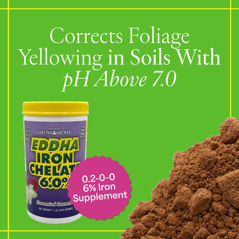 Grow More EDDHA Iron Chelate pour demonstrates easy mixing for fast uptake.