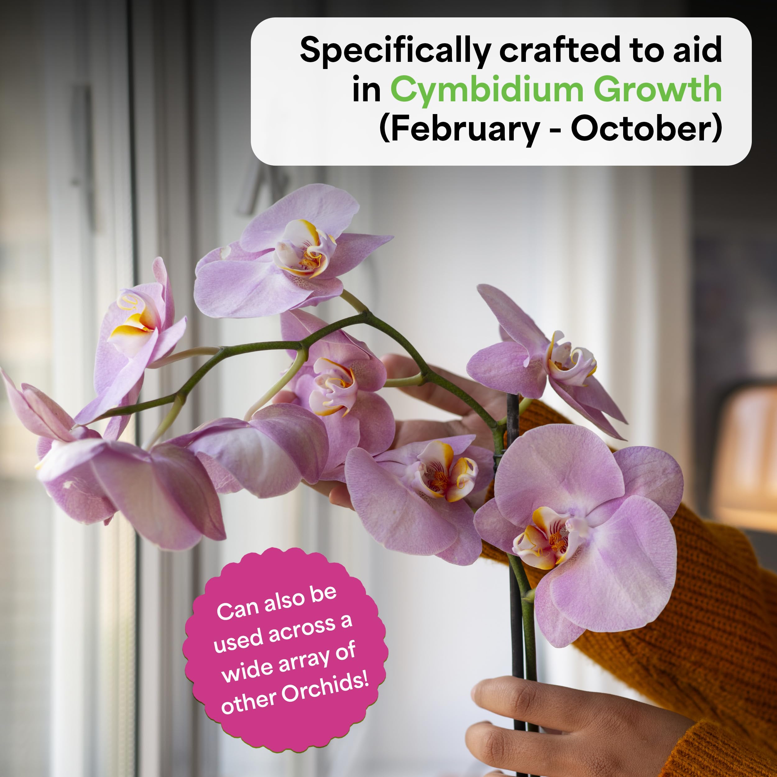Grow More micronutrients chelated trace elements for healthy orchid development.