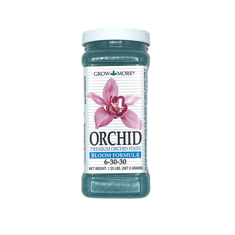 Grow More Premium Bloom Formula 6-30-30 orchid bloom bottle supports dormancy bloom potential
