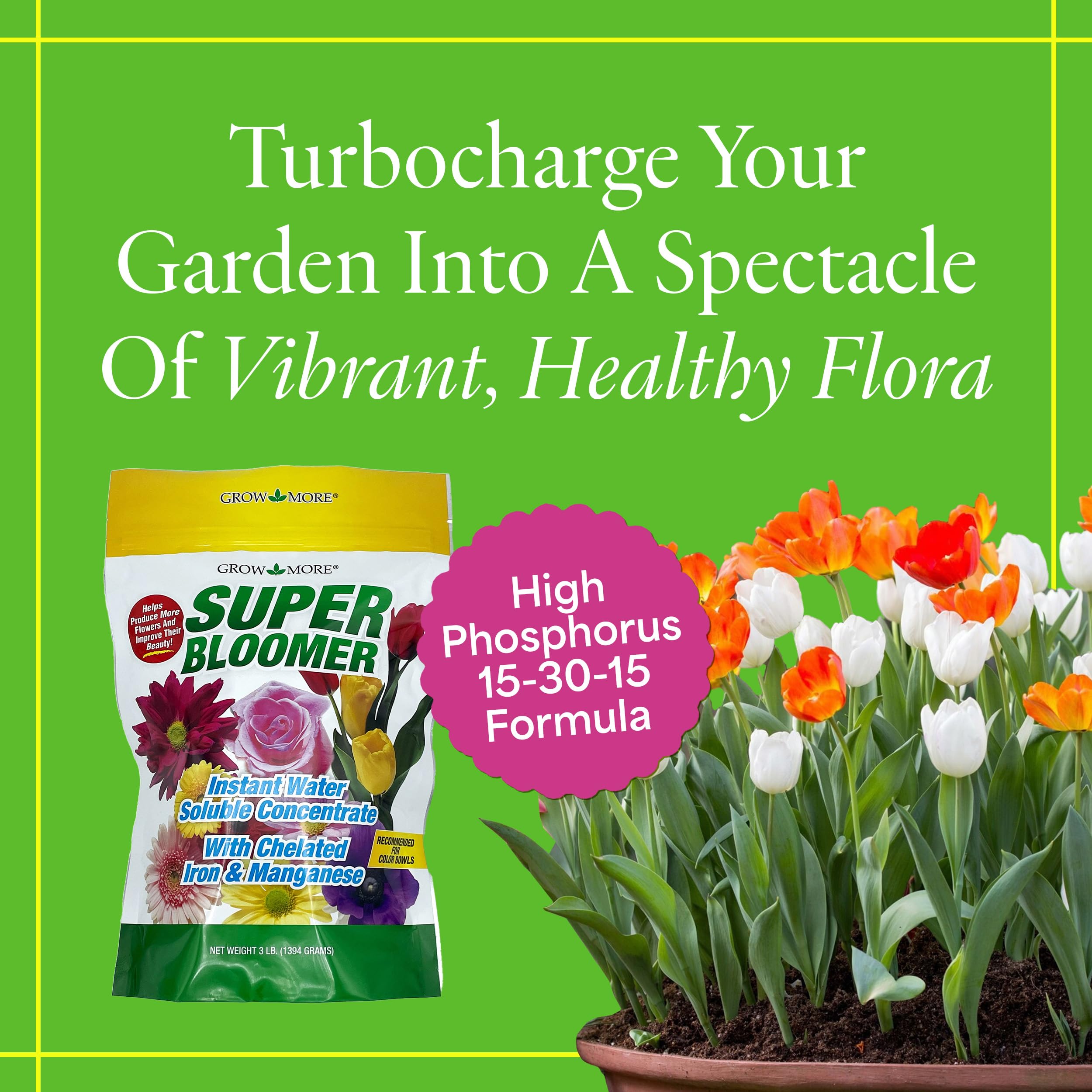 Grow More Super Bloomer dissolving granules demonstrate quick absorption for strong blooms.