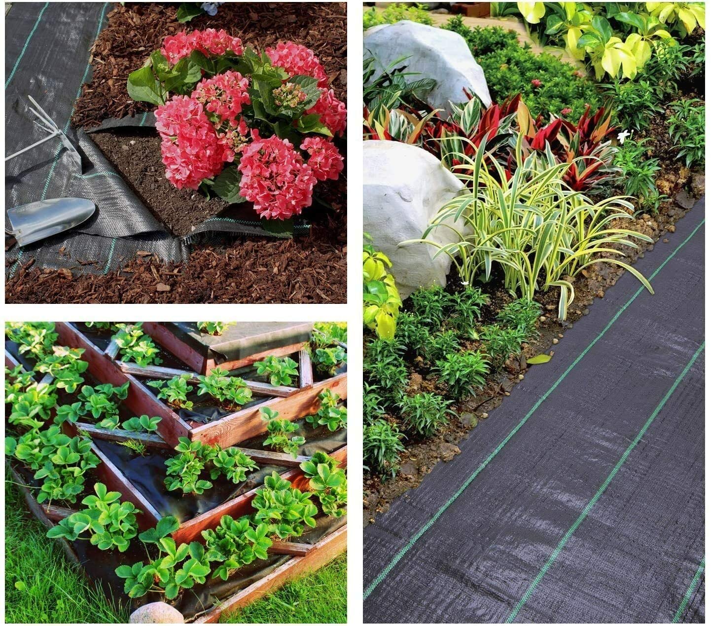 Groweco easy-install garden fabric helps align and trim for faster setup.