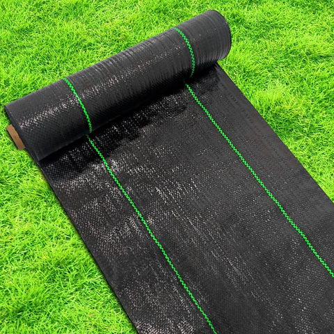 Groweco weed barrier fabric 3.2 oz—durable ground cover for weed prevention in gardens.