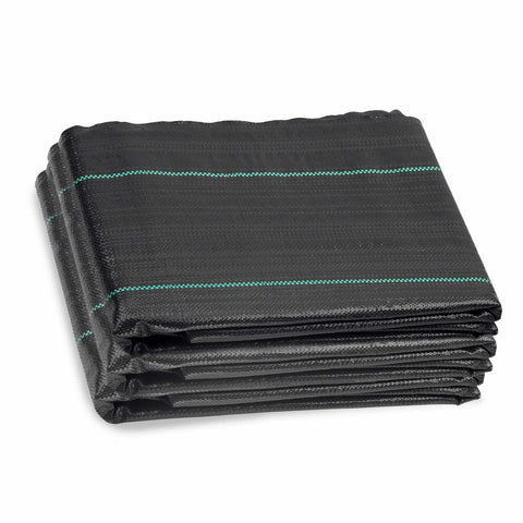 Groweco weed barrier fabric 6ft x 50ft blocks weeds while preserving soil moisture.