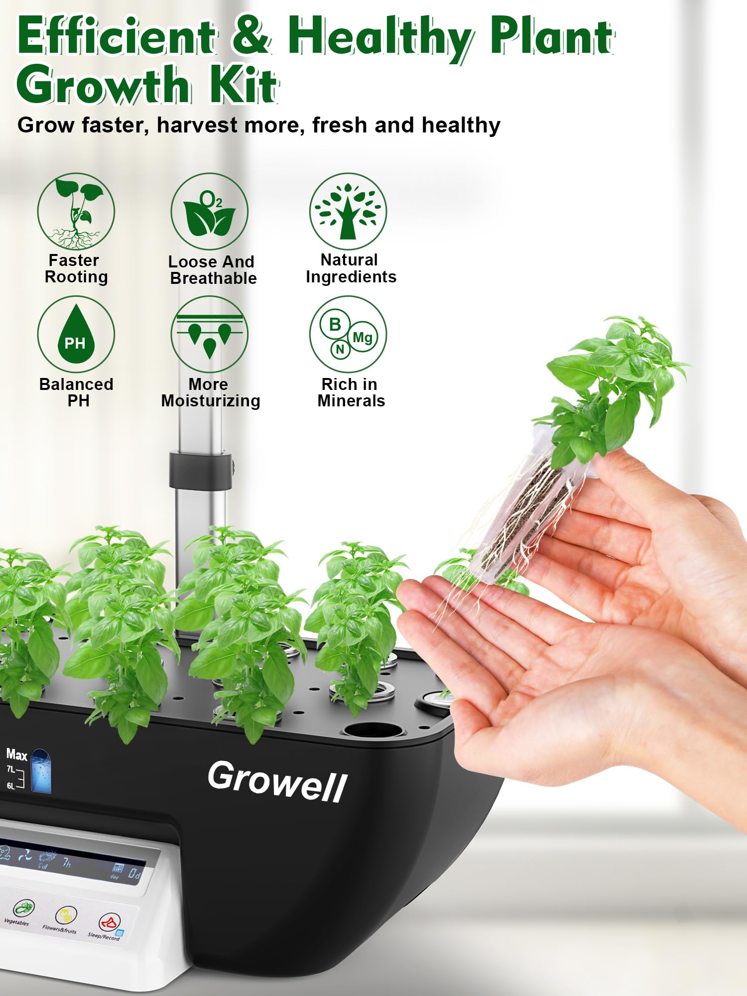 Growell durable baskets ready for multiple growing cycles