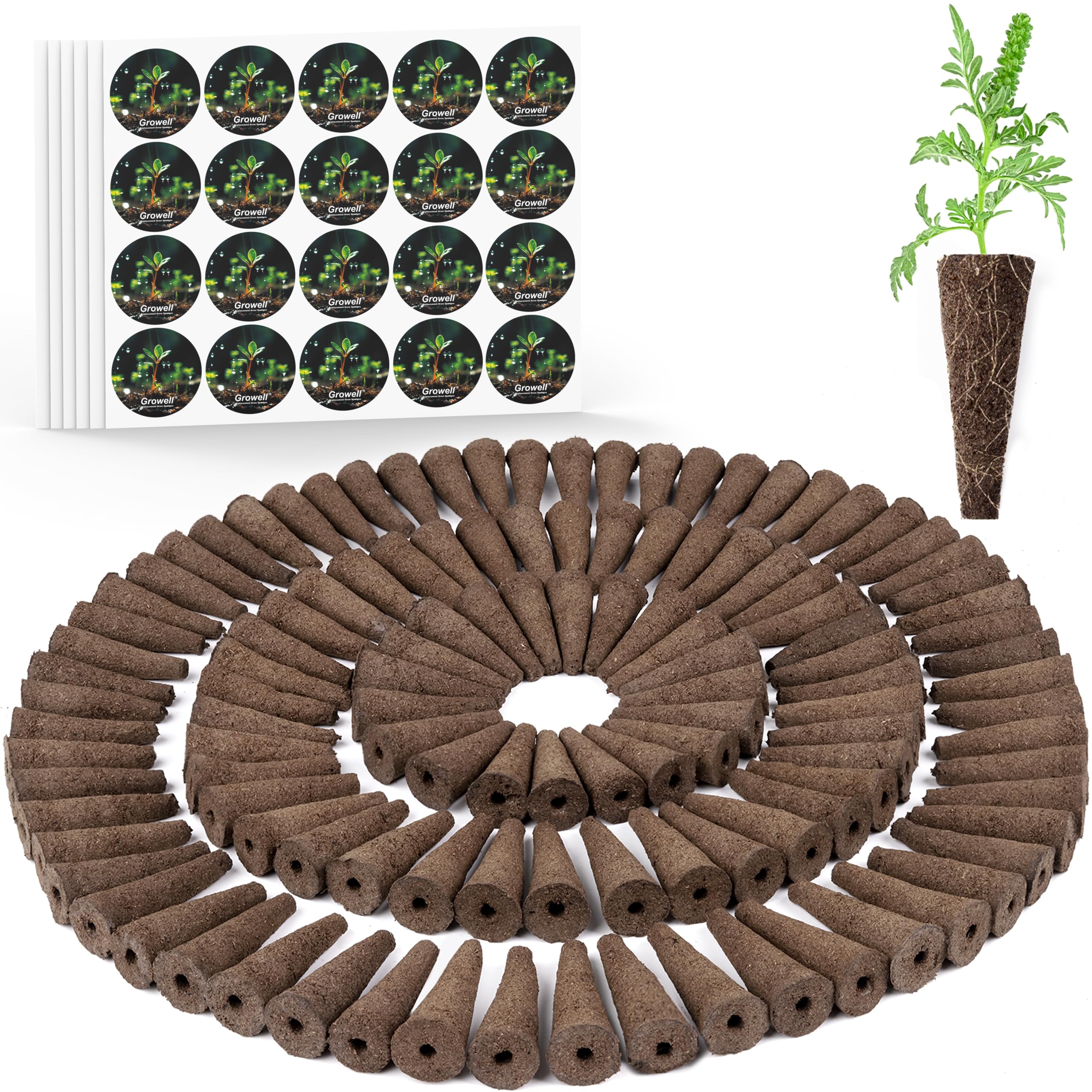 Growell hydroponic pods kit; complete 240-count starter for versatile seed germination.