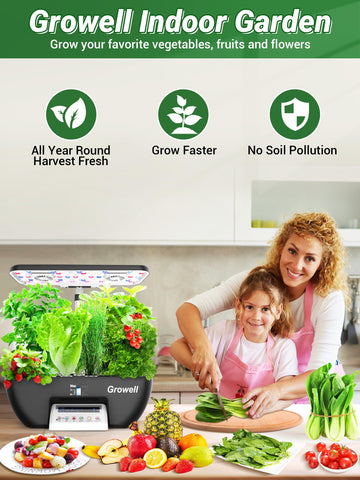 Growell hydroponics 103-in-1 set includes everything to start growing.