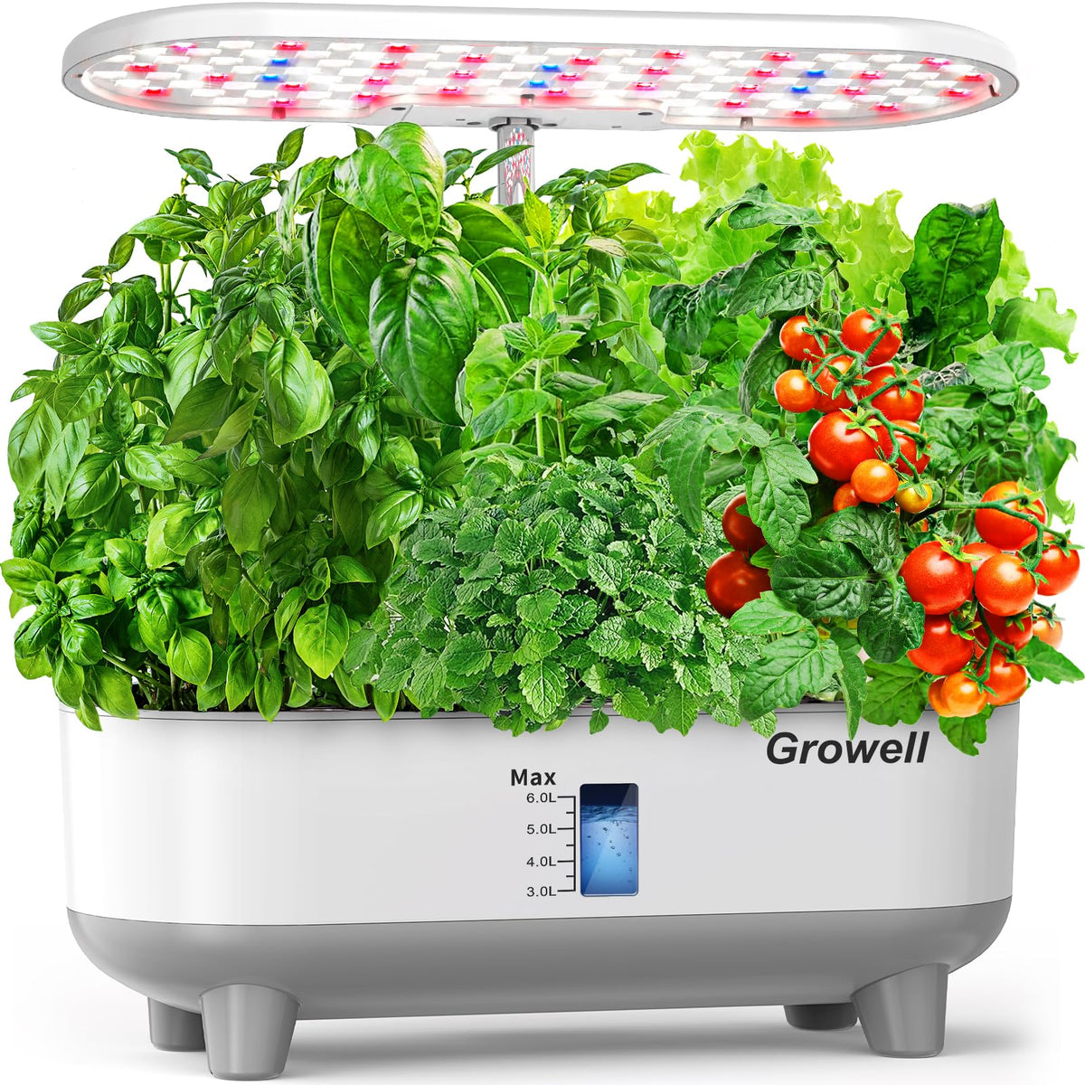 Growell Hydroponics 16-Pod System front view for compact year-round herb growing