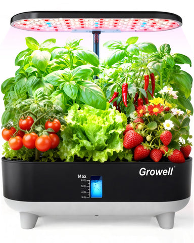 Growell hydroponics 16-pod vertical system for compact urban gardening