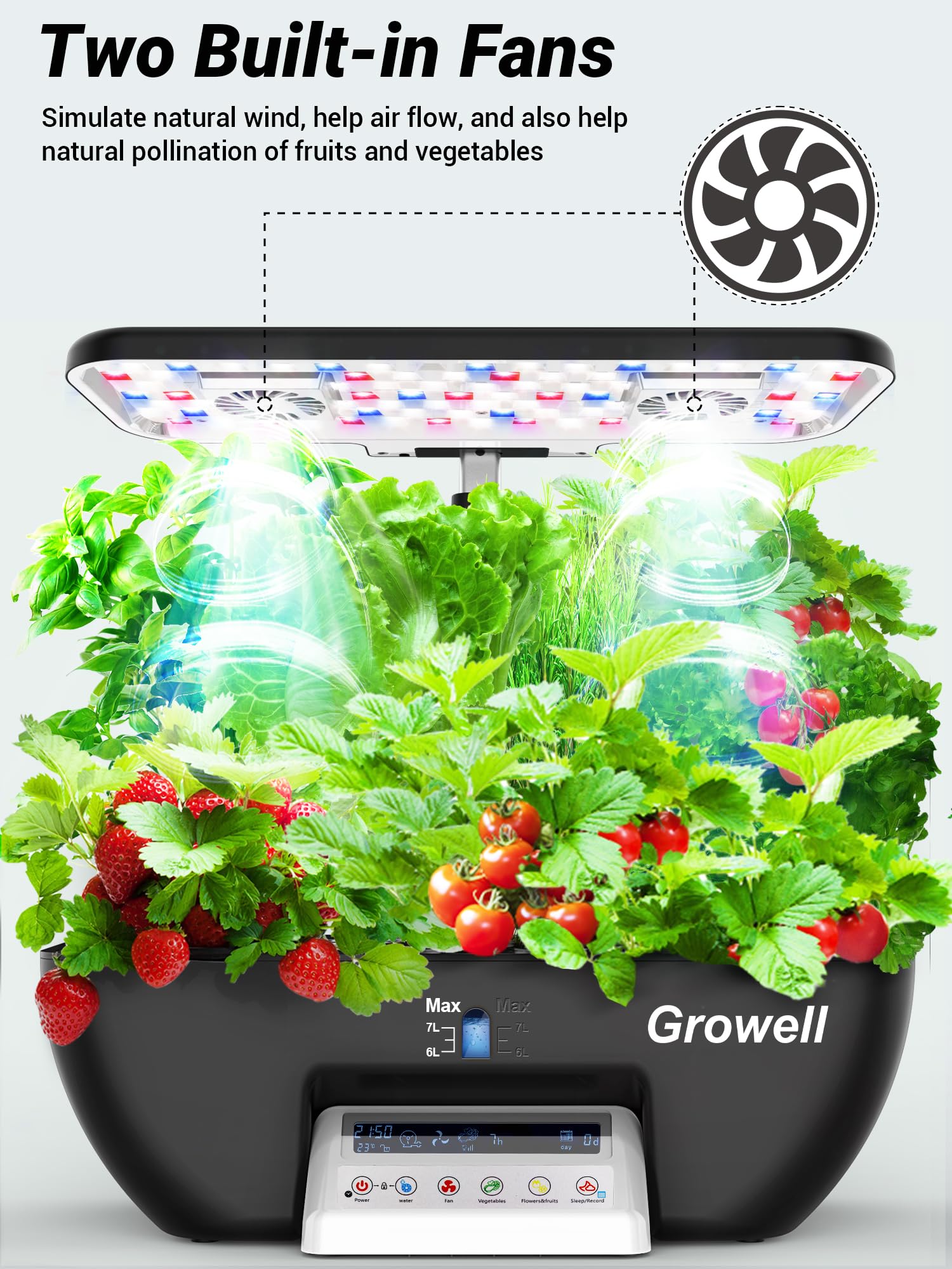 Growell hydroponics 17 pods indoor garden expands plant options at home.