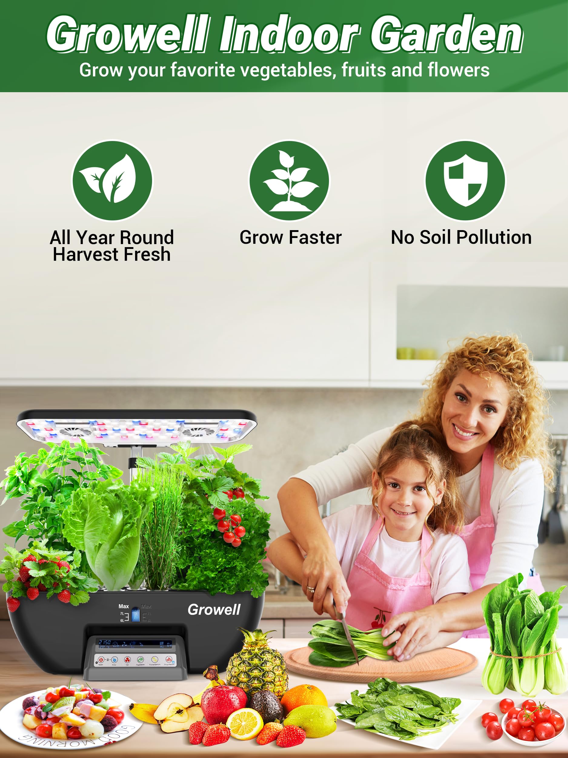 Growell hydroponics all-in-one kit box ready for first-time indoor farming.
