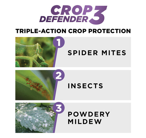Grower's Ally Crop Defender 3 spray bottle in action.