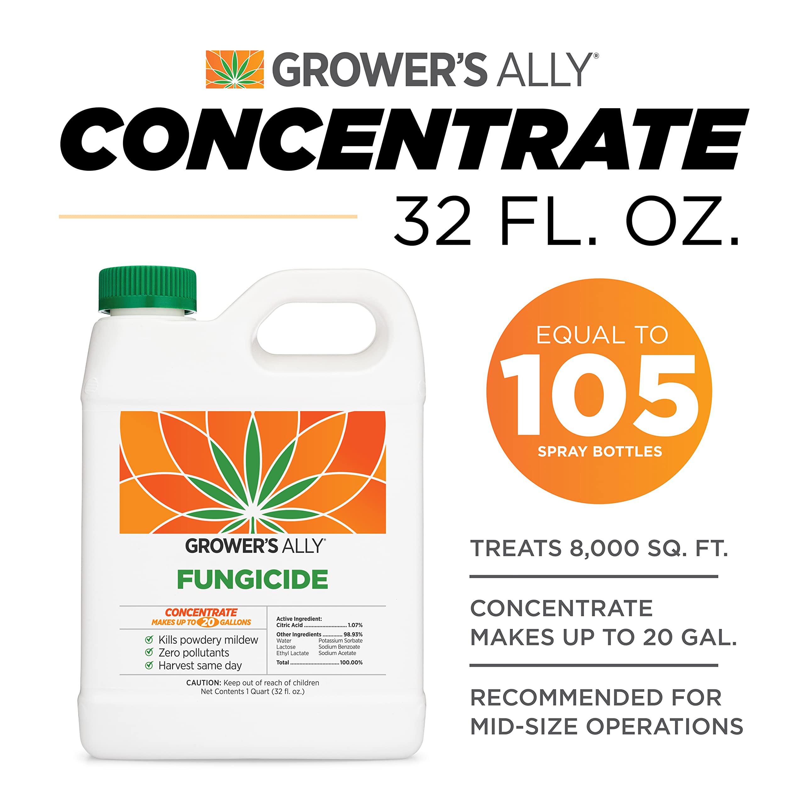 Grower's Ally Fungicide outdoor application protects garden and greenhouse crops