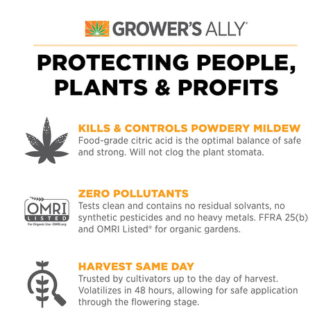 Grower's Ally Fungicide is OMRI-listed for organic gardening safety