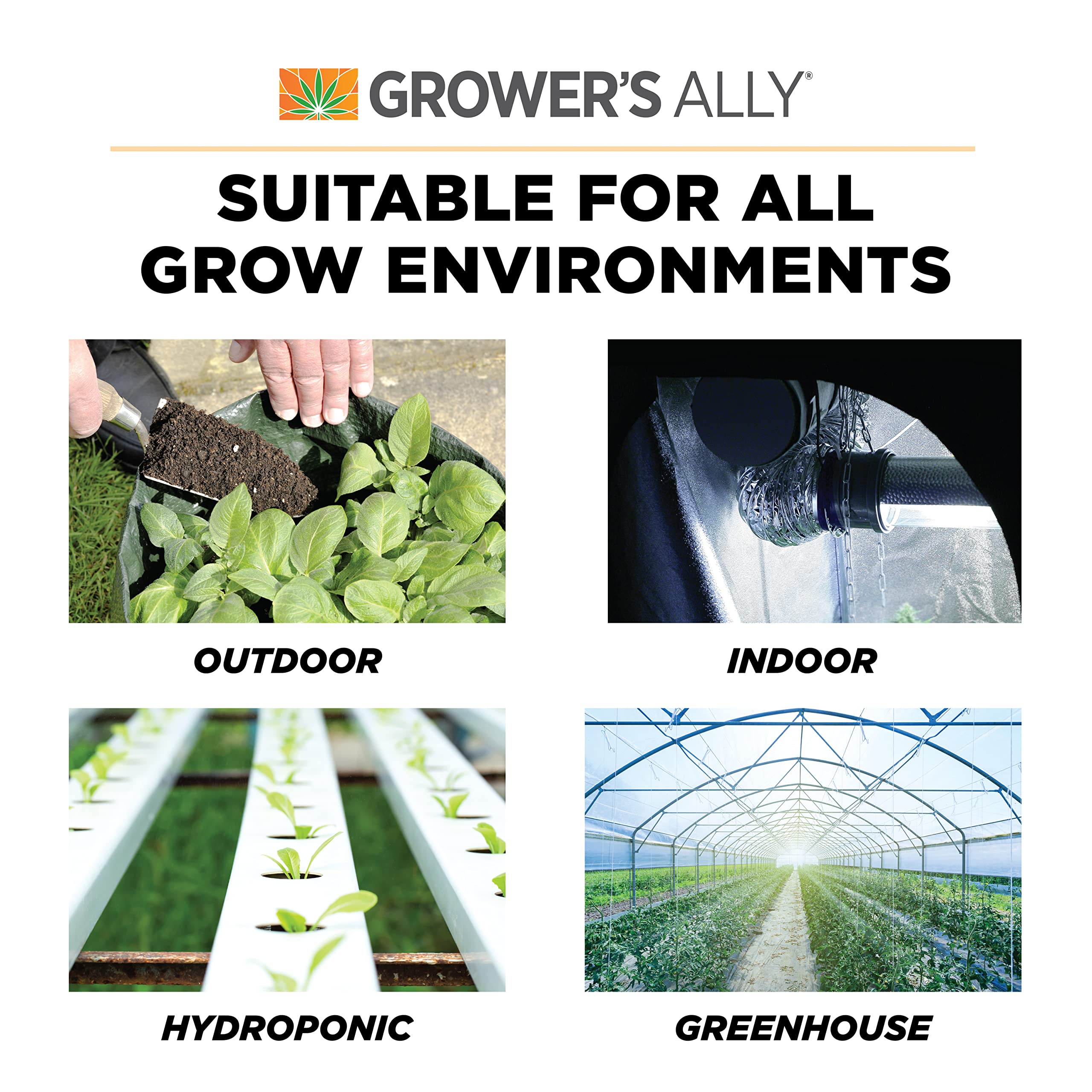 Grower's Ally Fungicide residue-free formula keeps plants safe with no solvents