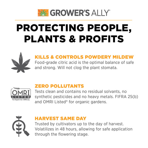 Grower's Ally supports plant growth from clones to flowering stages.