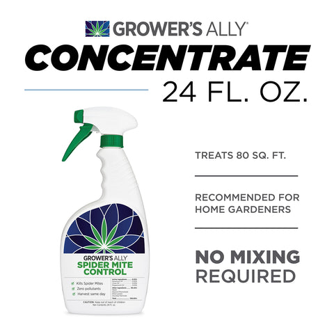 Grower's Ally Spider Mite Spray pollinator safe option for gardens.