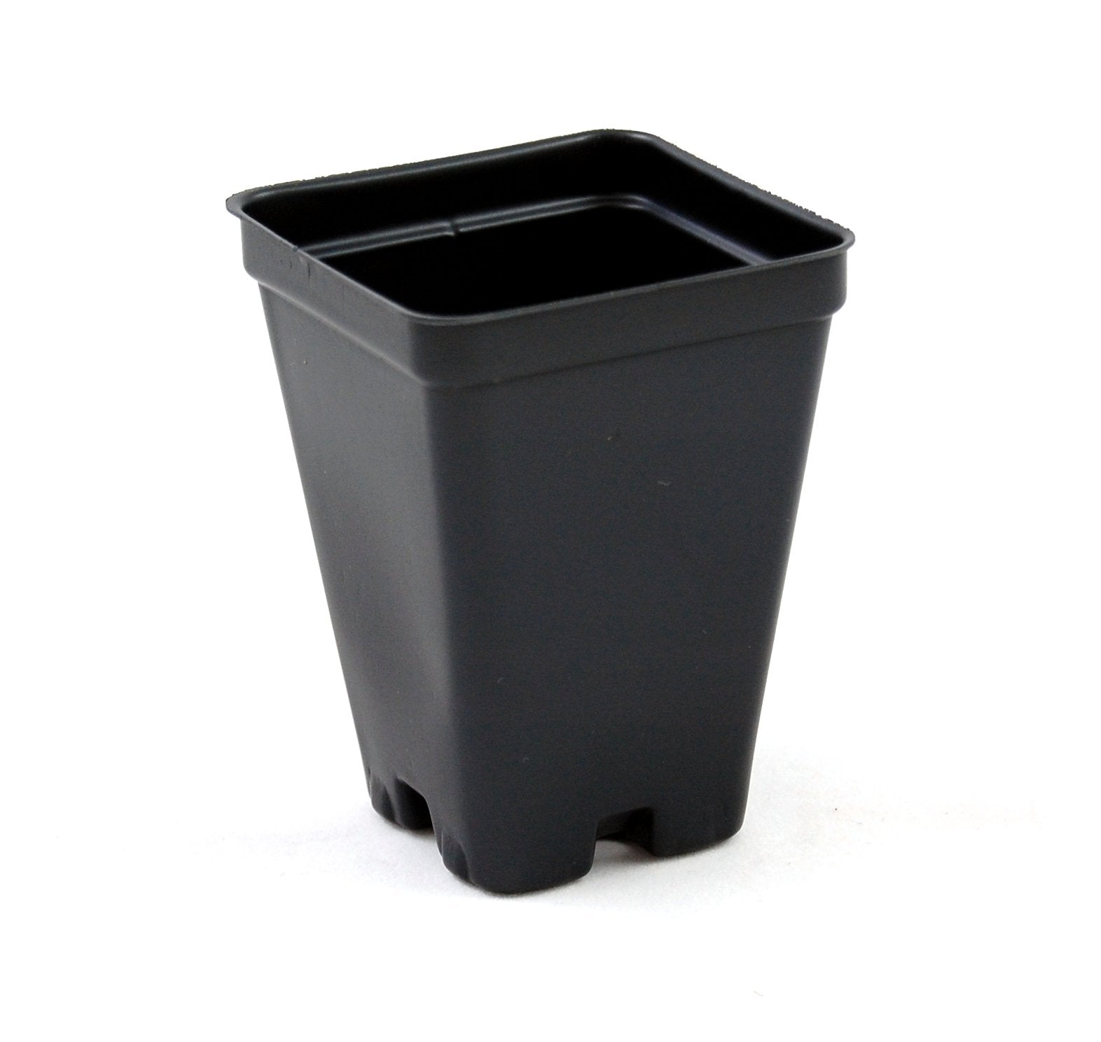 Grower's Solution 2.5-inch square pot top view with drainage holes, ideal for cuttings.