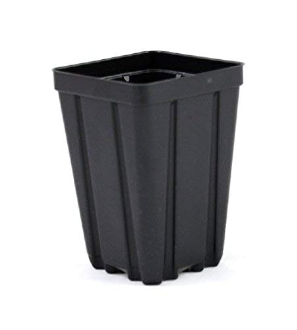 Grower's Solution square greenhouse pot side view, deep 5 inch profile for long-root cuttings