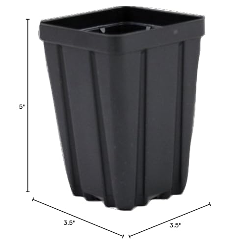 Grower's Solution square greenhouse pot fits standard 1020 trays for easy setup.