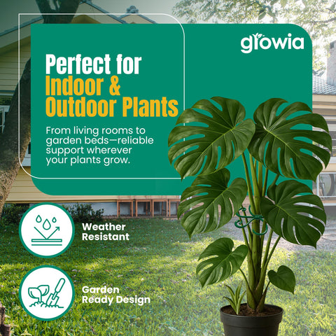 Growia durable plastic and bamboo ring, built for long-lasting plant support.