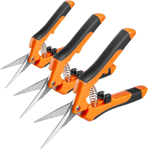 GROWNEER 6.5-inch pruning shears in a garden setting.