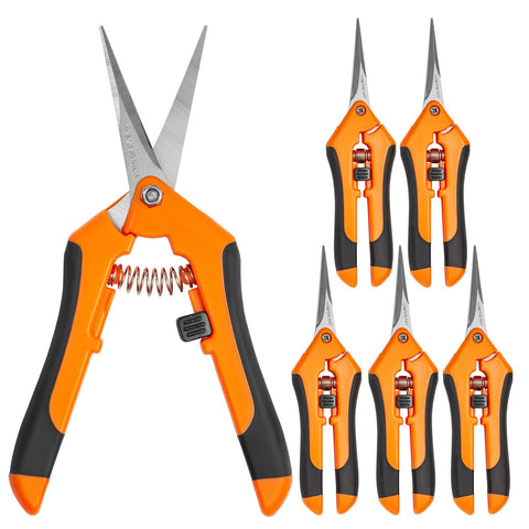 GROWNEER pruning shears front view highlighting compact design for precise cuts.