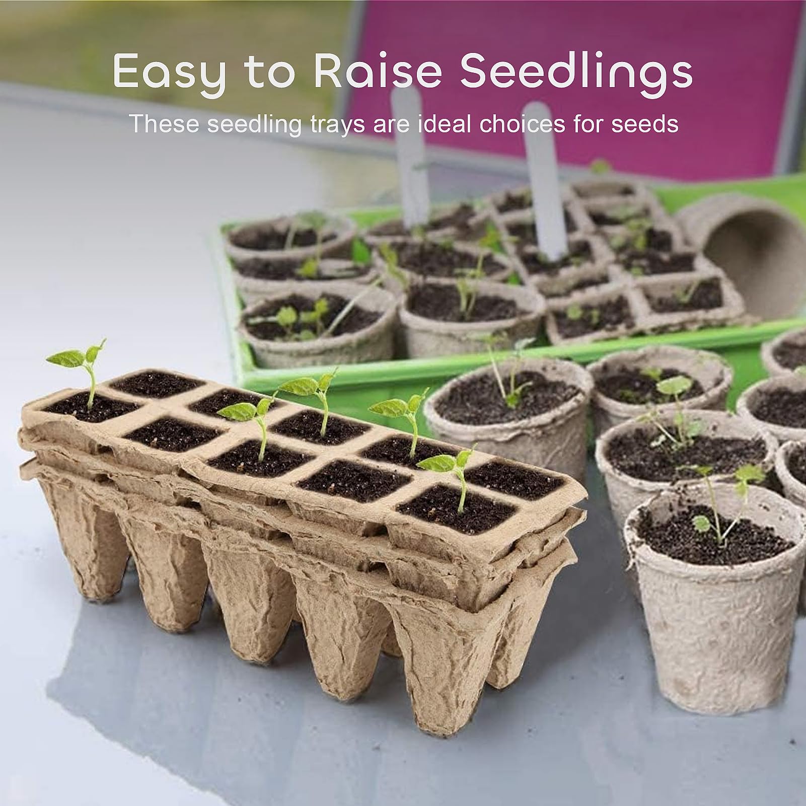 GROWNEER aeration-friendly trays promote healthy root growth as seedlings develop
