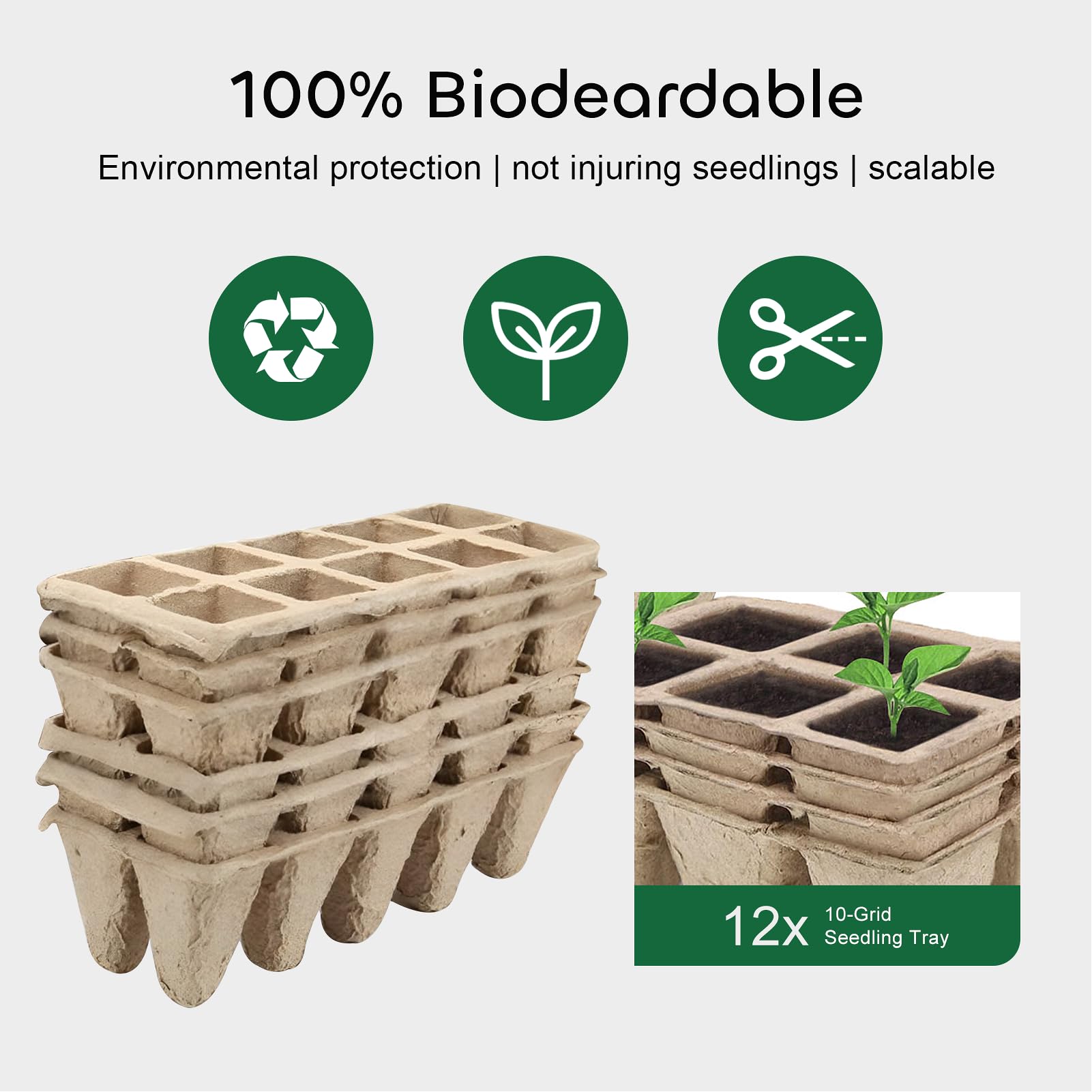 GROWNEER biodegradable peat pots for eco-friendly germination and soil integration