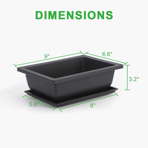 GROWNEER bonsai pot with built-in drainage supports healthy root airflow.