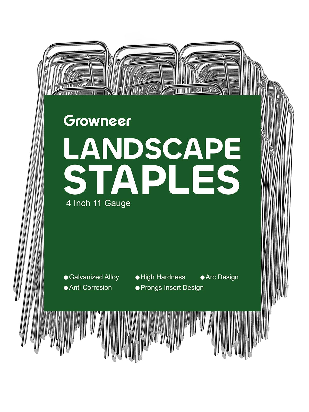 GROWNEER landscape staples 4inch secure weed barrier edges for a tidy lawn
