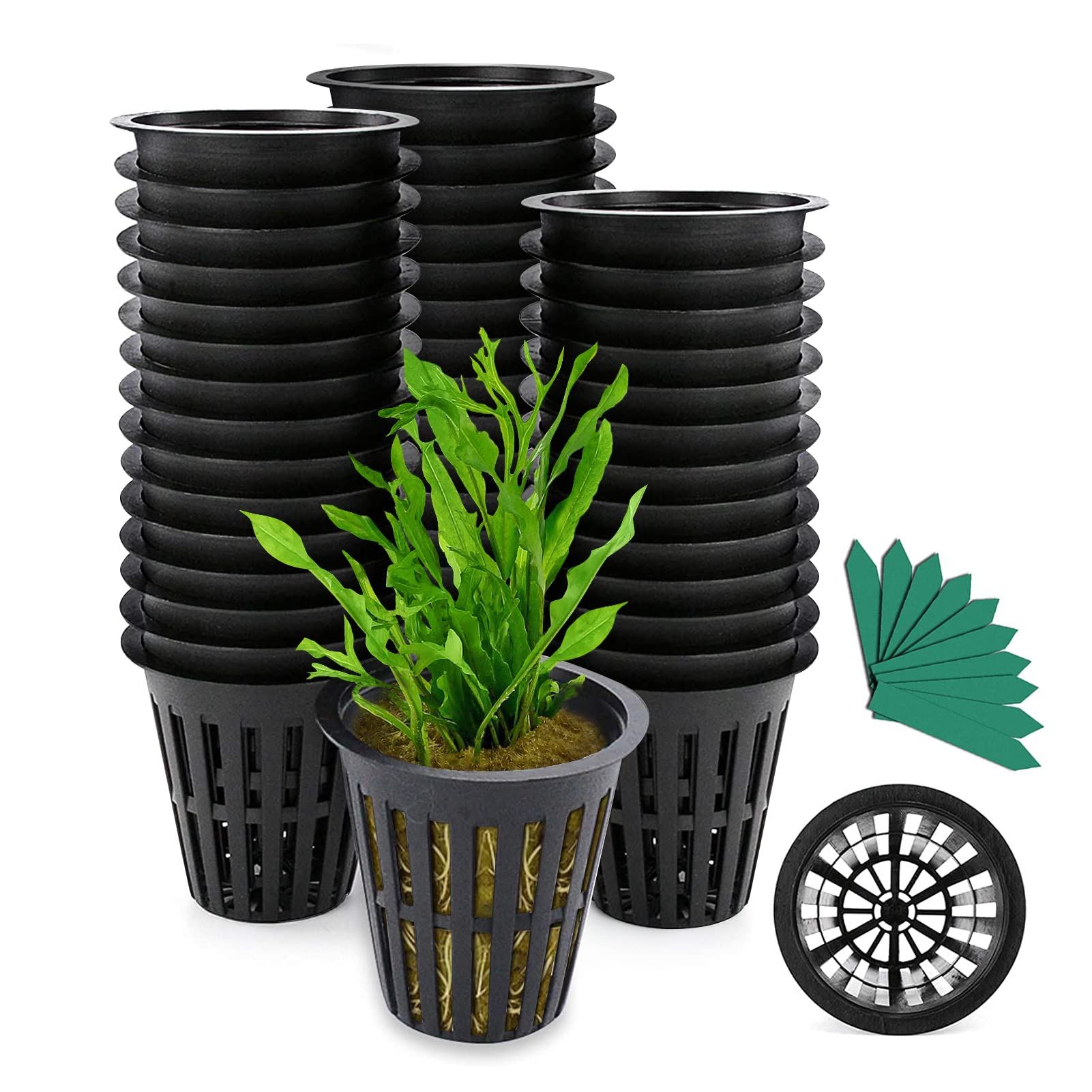 Growneer net pots with 2-inch slotted cups improving aeration for roots