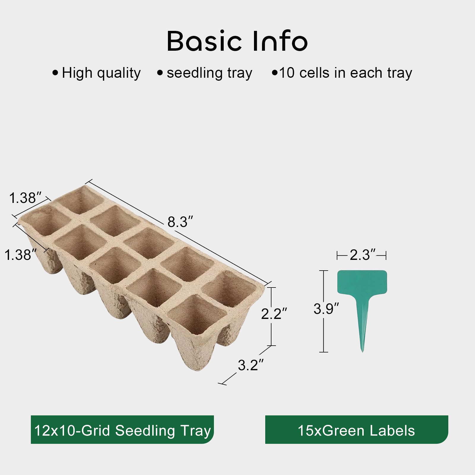 GROWNEER plant labels set of 15 to mark seeds and growth stages