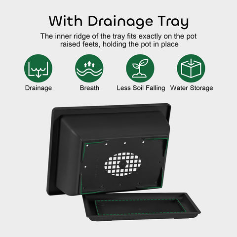GROWNEER raised-tray design keeps pots secure and spills contained.