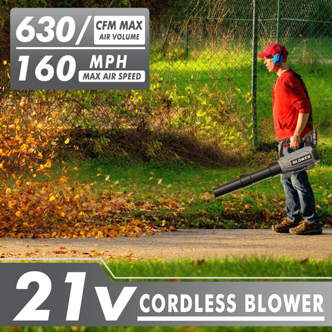 GROWORT cordless leaf blower ergonomic handle for comfortable one-handed operation