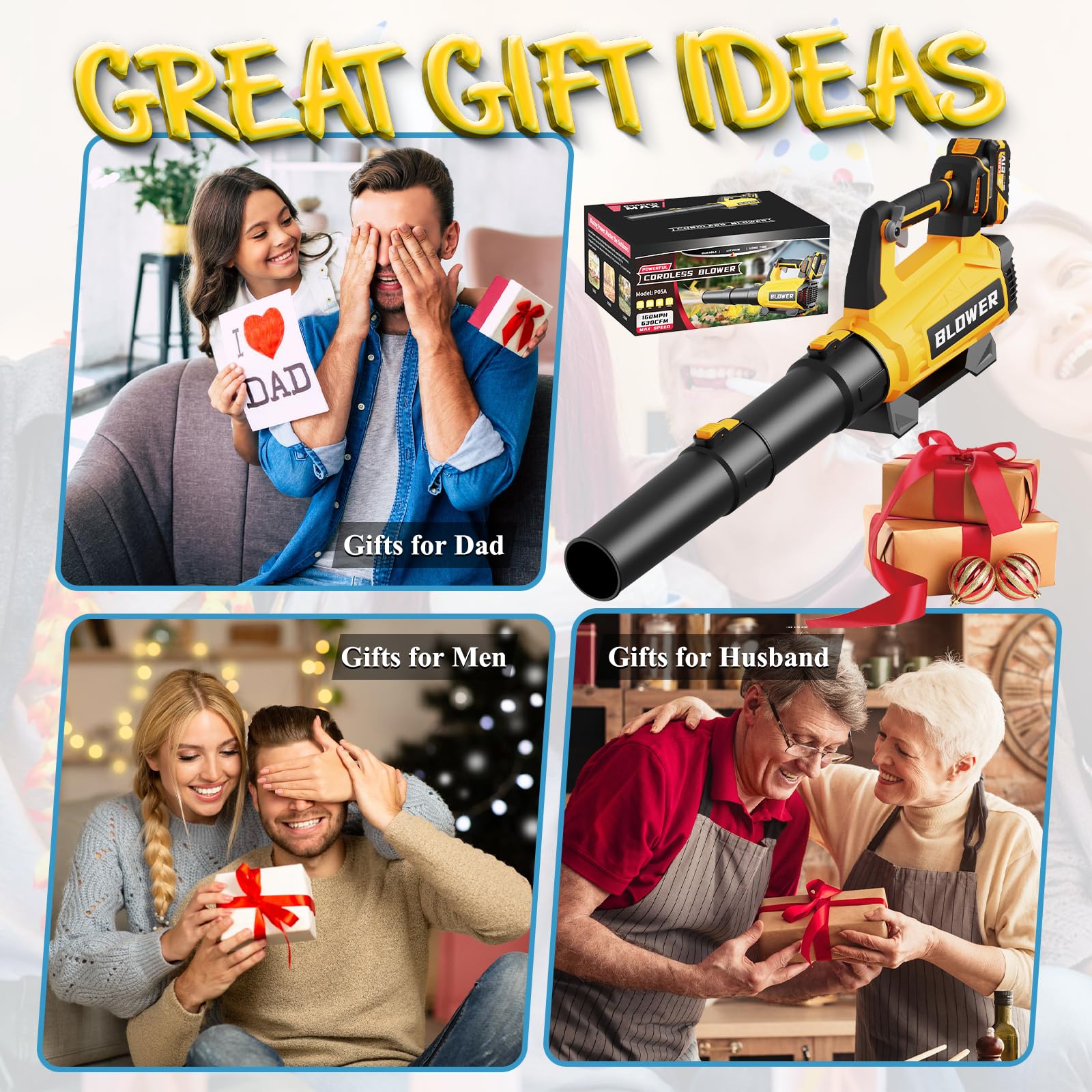 GROWORT leaf blower present box includes everything you need to start.