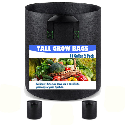 Growpropel tall fabric pot with deeper design promotes strong, deep-rooted tomato growth.