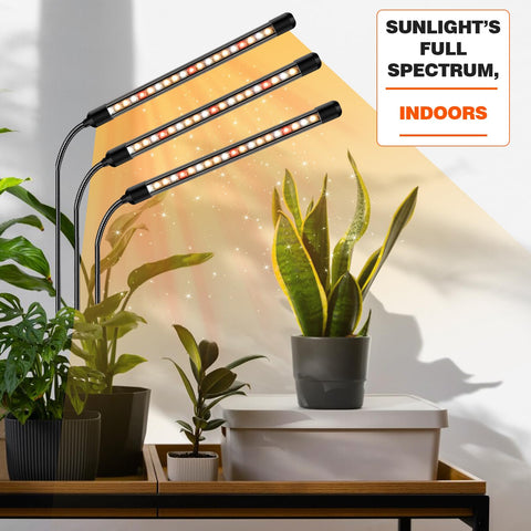 GROWSTAR 10-foot USB cable enables flexible lamp placement.