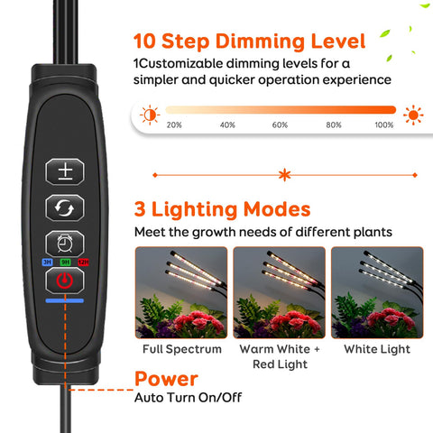GROWSTAR clip lamps deliver full-spectrum light for indoor plants.