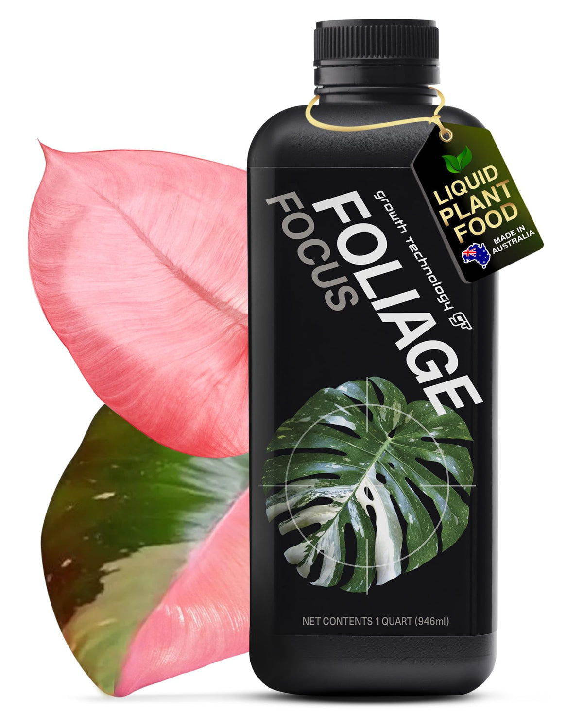 Growth Technology GT Foliage Focus bottle for steady indoor feeding and vibrant leaves.