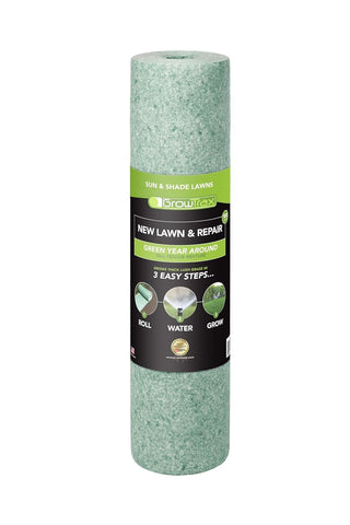GROWTRAX biodegradable grass seed mat roll enabling quick, even germination.