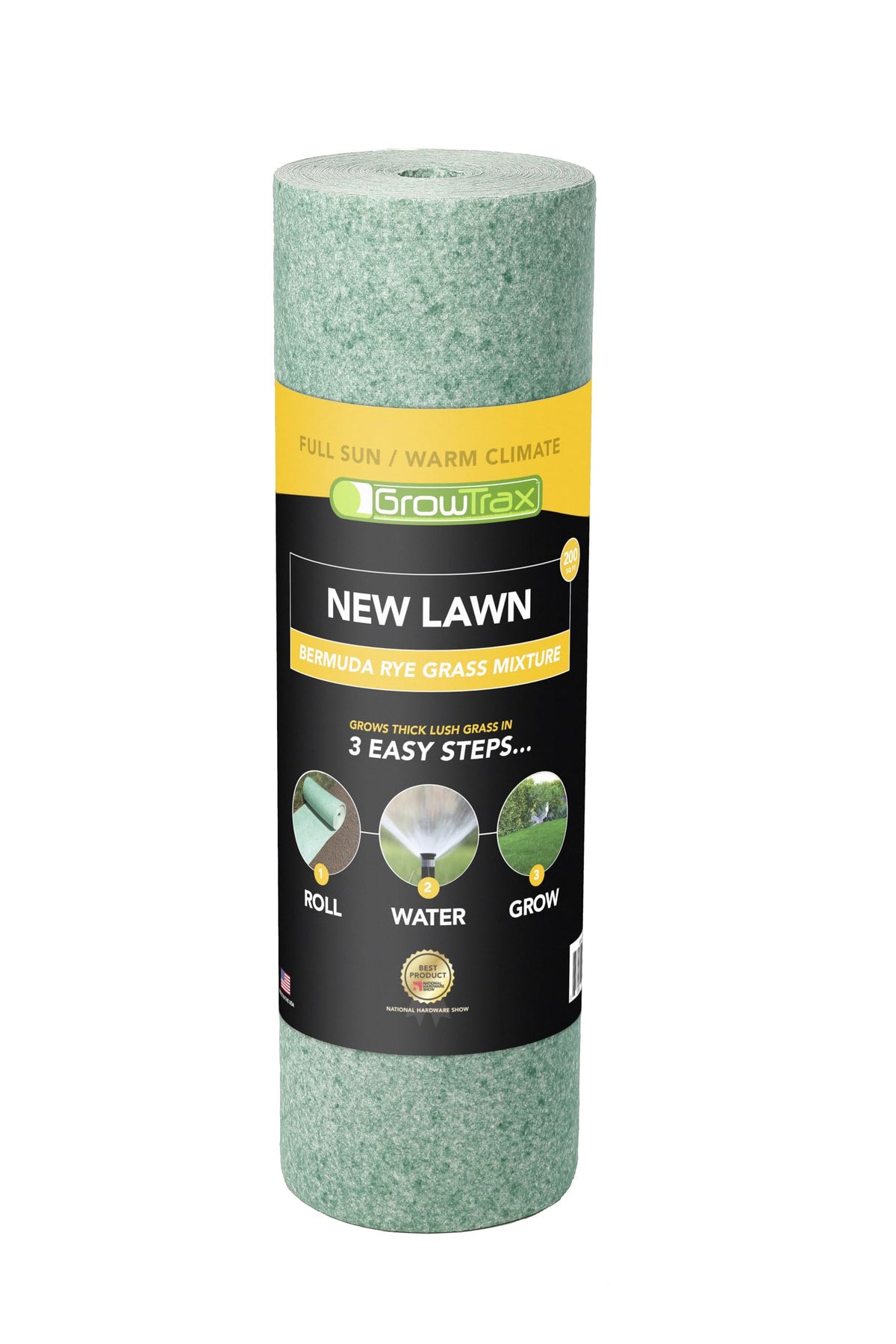 Growtrax biodegradable seed mat unrolled on a lawn for quick establishment