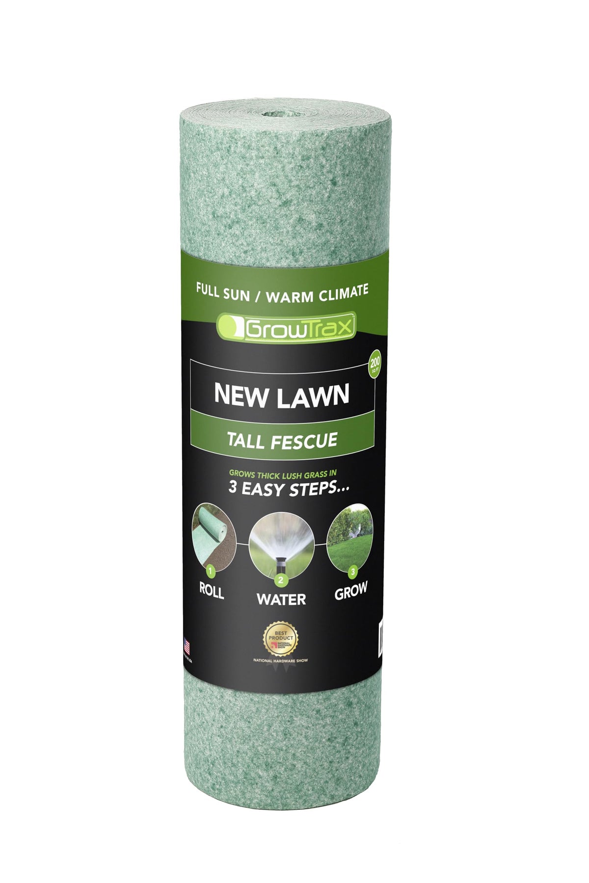 Growtrax biodegradable tall fescue seed mat ready for eco-friendly lawn repair.