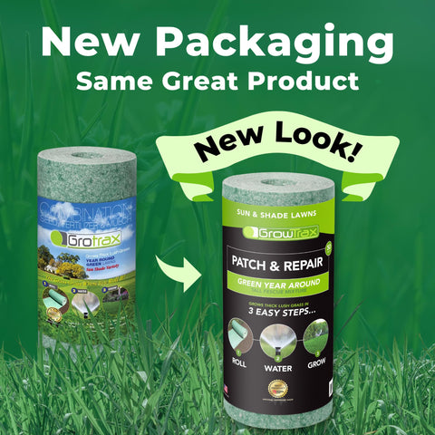 Growtrax roll out seed fertilizer mulch setup for simple lawn creation
