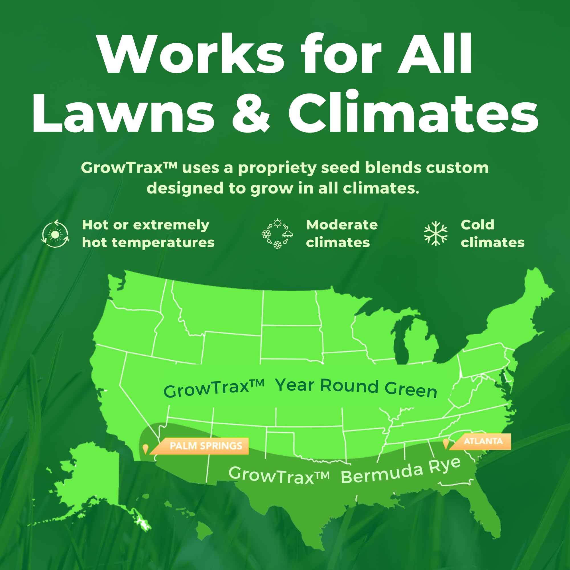 Growtrax sun to semi shade tolerance supports a versatile lawn