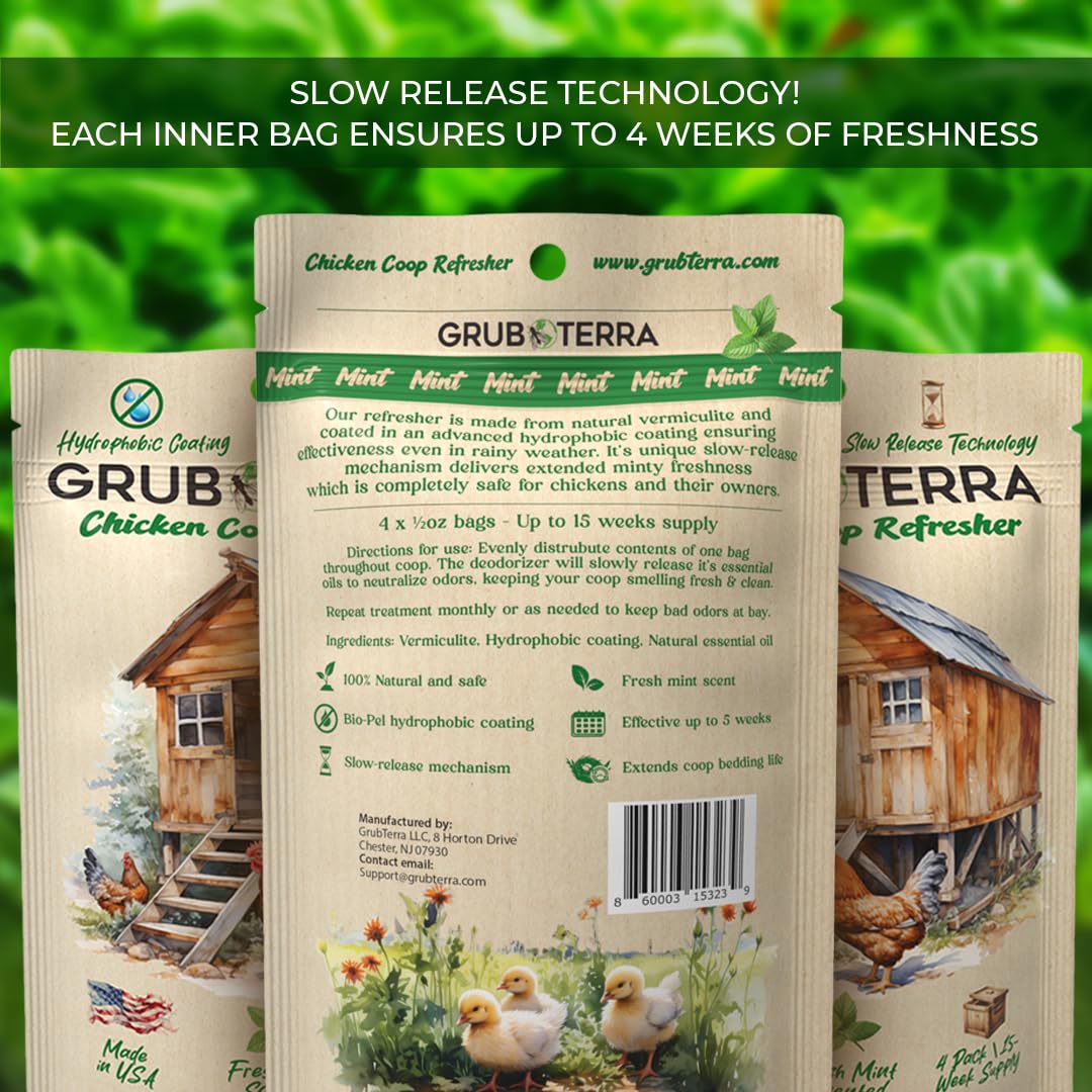 GrubTerra multi-animal enclosure use suits poultry coops and runs.